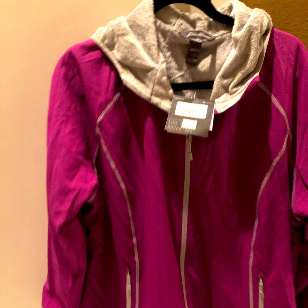 Magenta colored Eddie Bauer jacket